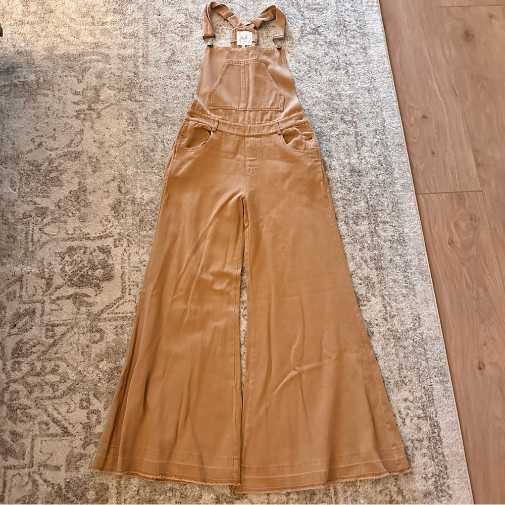 NanaMacs Tan Wide-Leg Jumpsuit